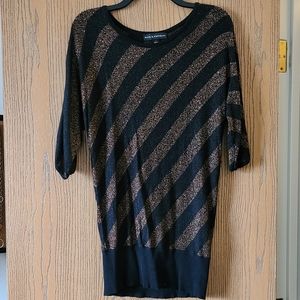 3/4 Sleeve Metallic Top